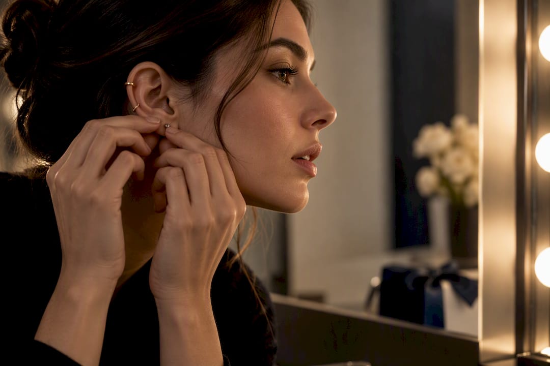 Perfil con varios pendientes parcialmente visibles