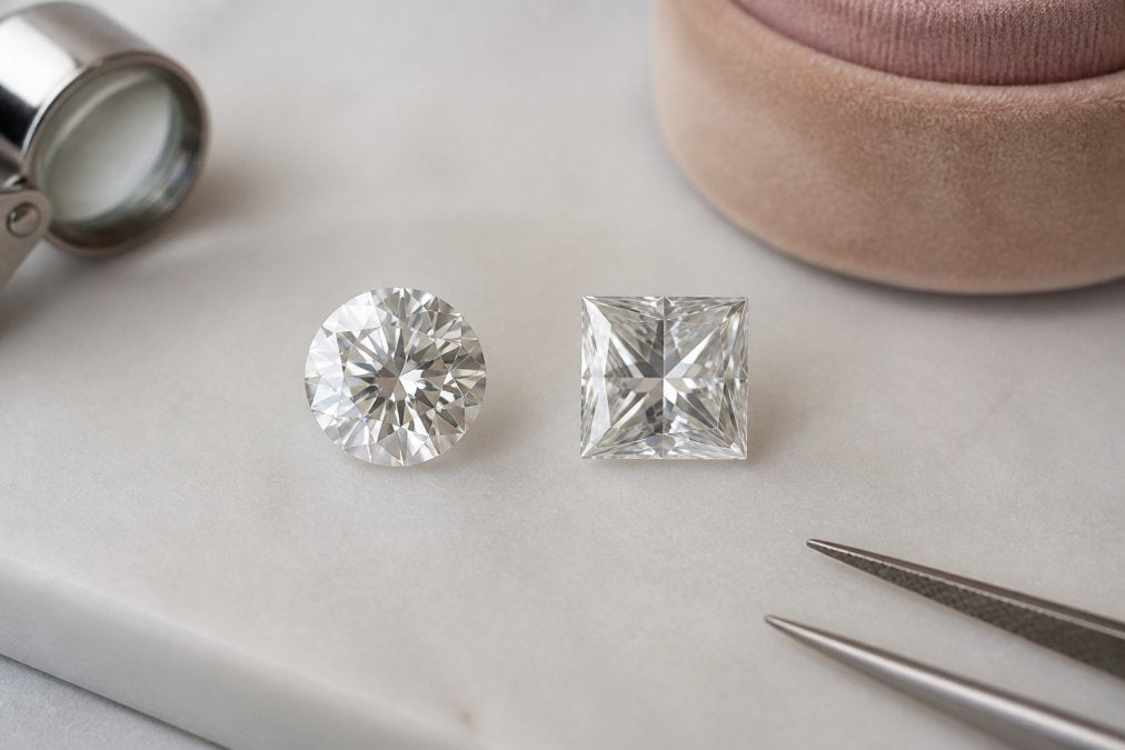 Round Brilliant vs Princess Cut Diamonds: The 2026 Guide